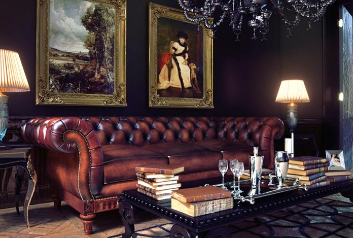 Chesterfield Sofa in an English Manor