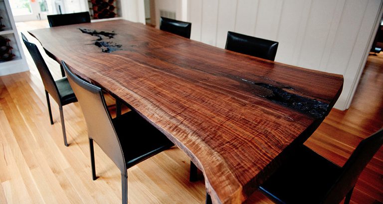 What is a wood slab or live edge table?
